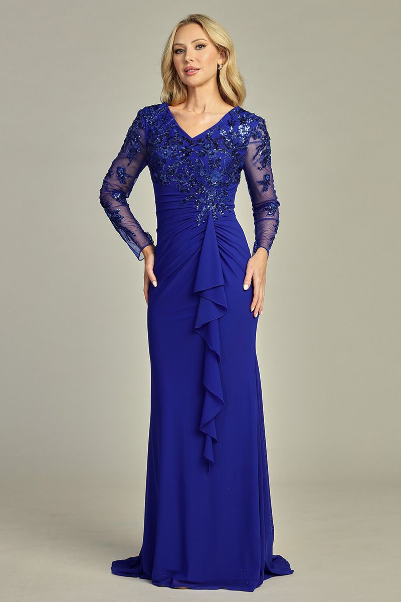 Long Sleeve Formal Gown - 3 Colors Available