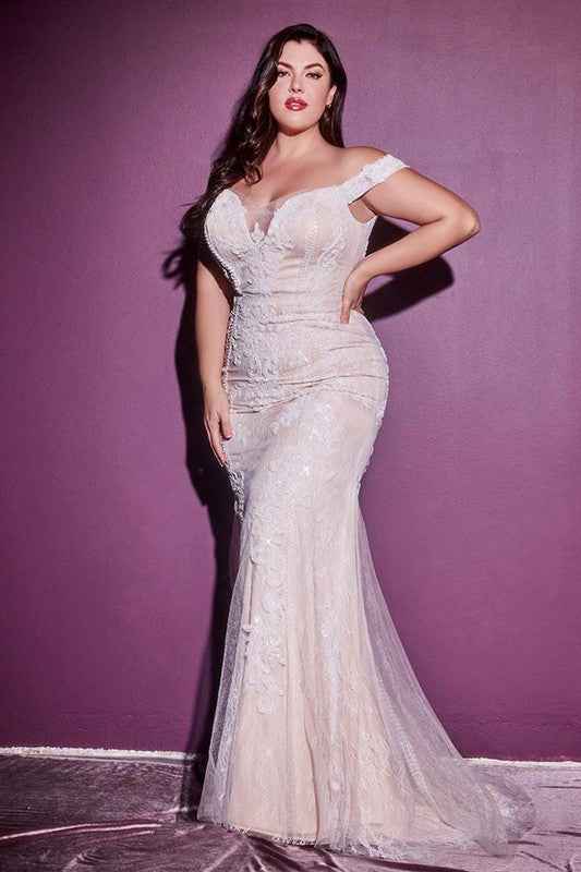 Off The Shoulder Lace Bridal Gown