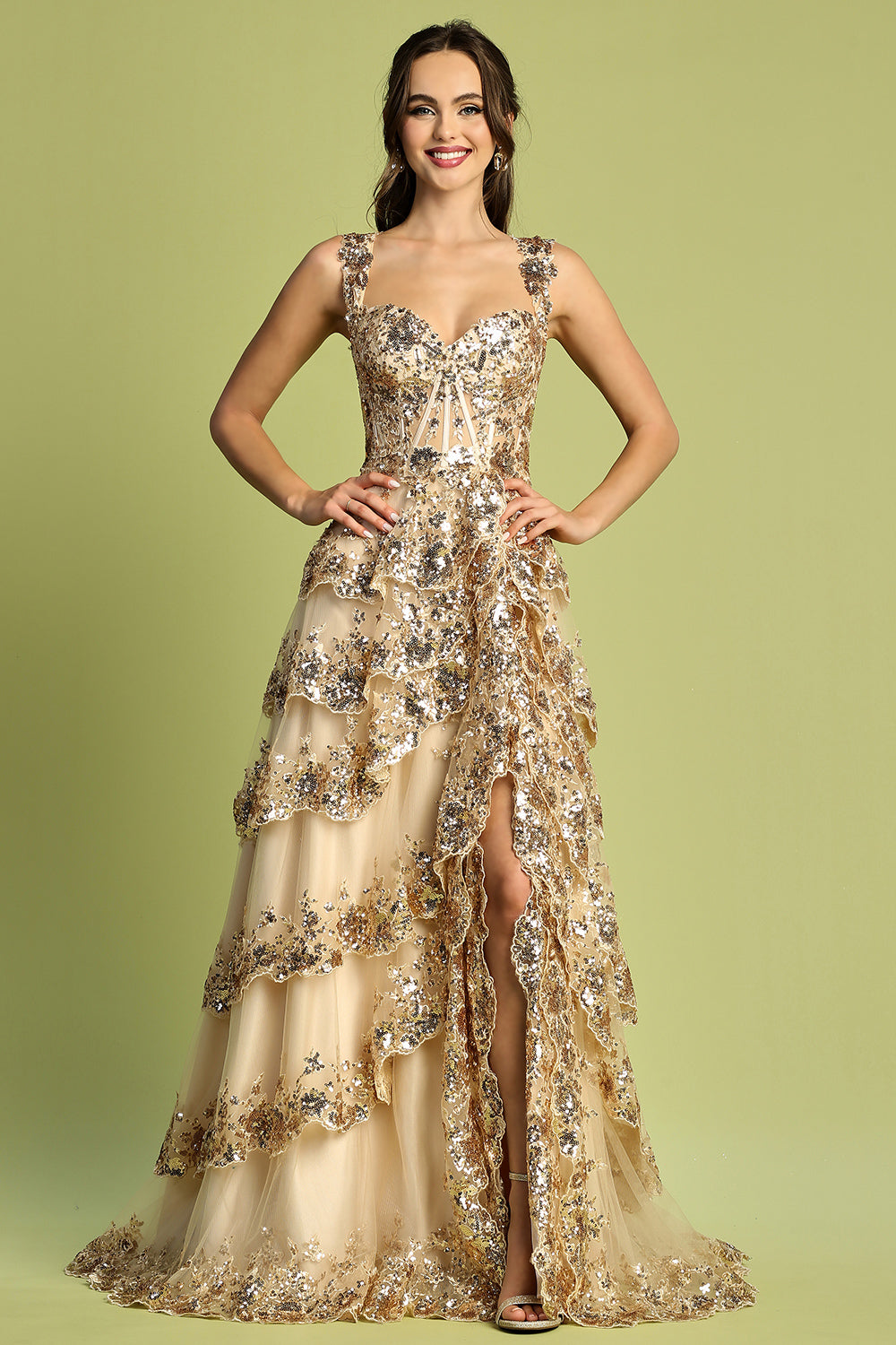 Tiered Ruffle A-Line Dress