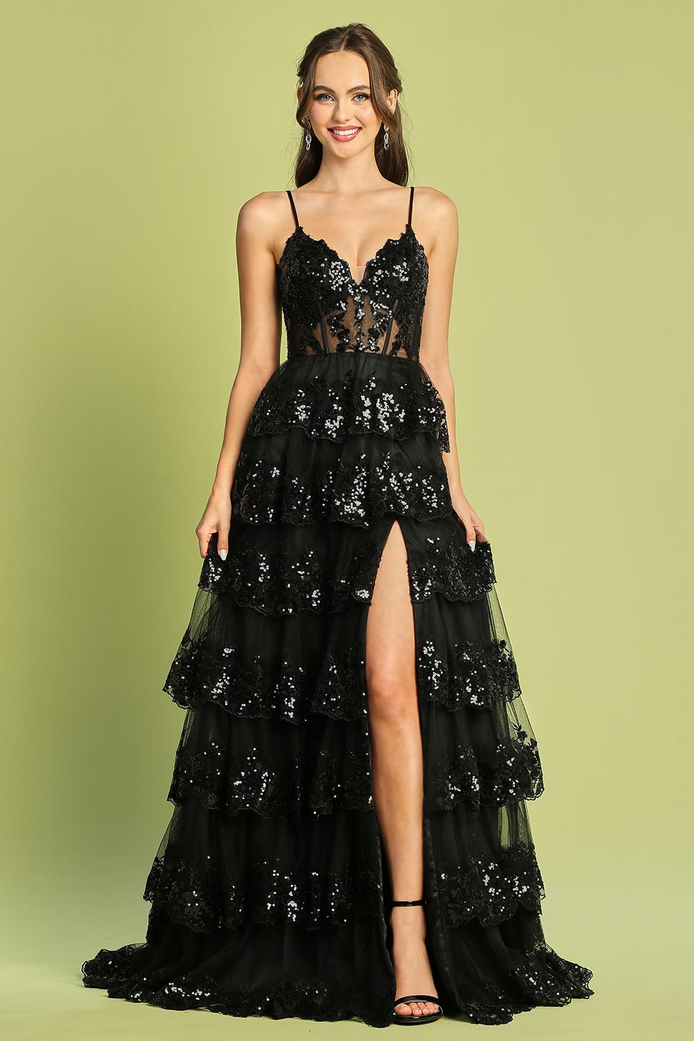 Ruffle Formal Dress - Style 4