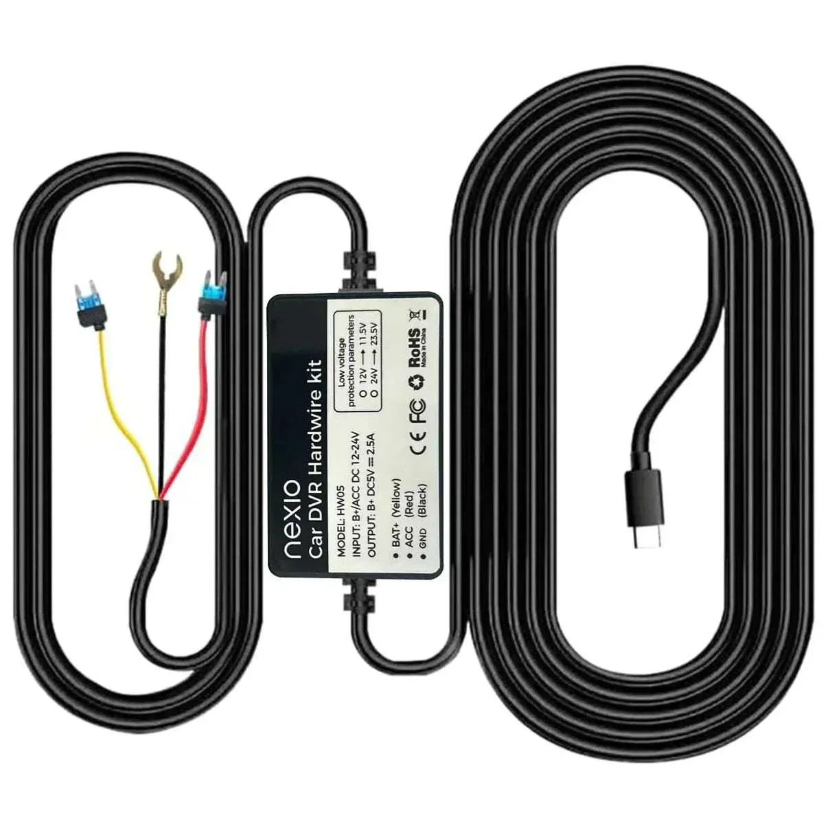 Nexio HW05 Type-C Hardwire Kit for Dash Cams