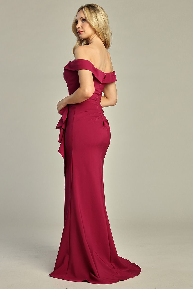 Off The Shoulder Satin Dress
