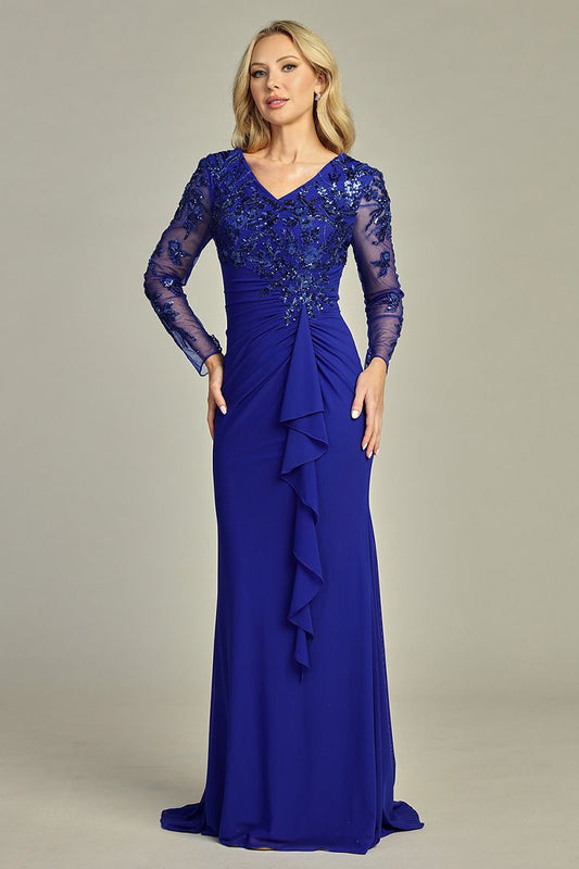 Long Sleeve Formal Gown - 3 Colors Available
