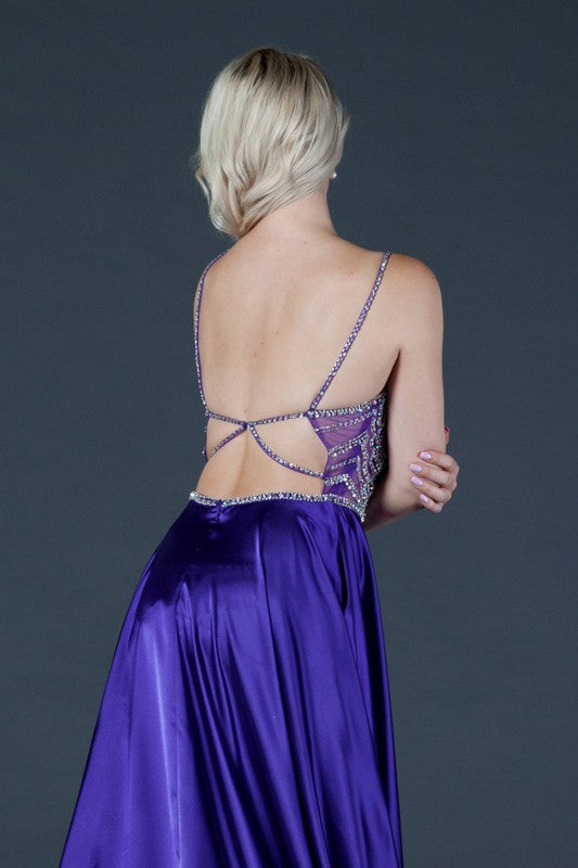 Purple Long Slip Dress
