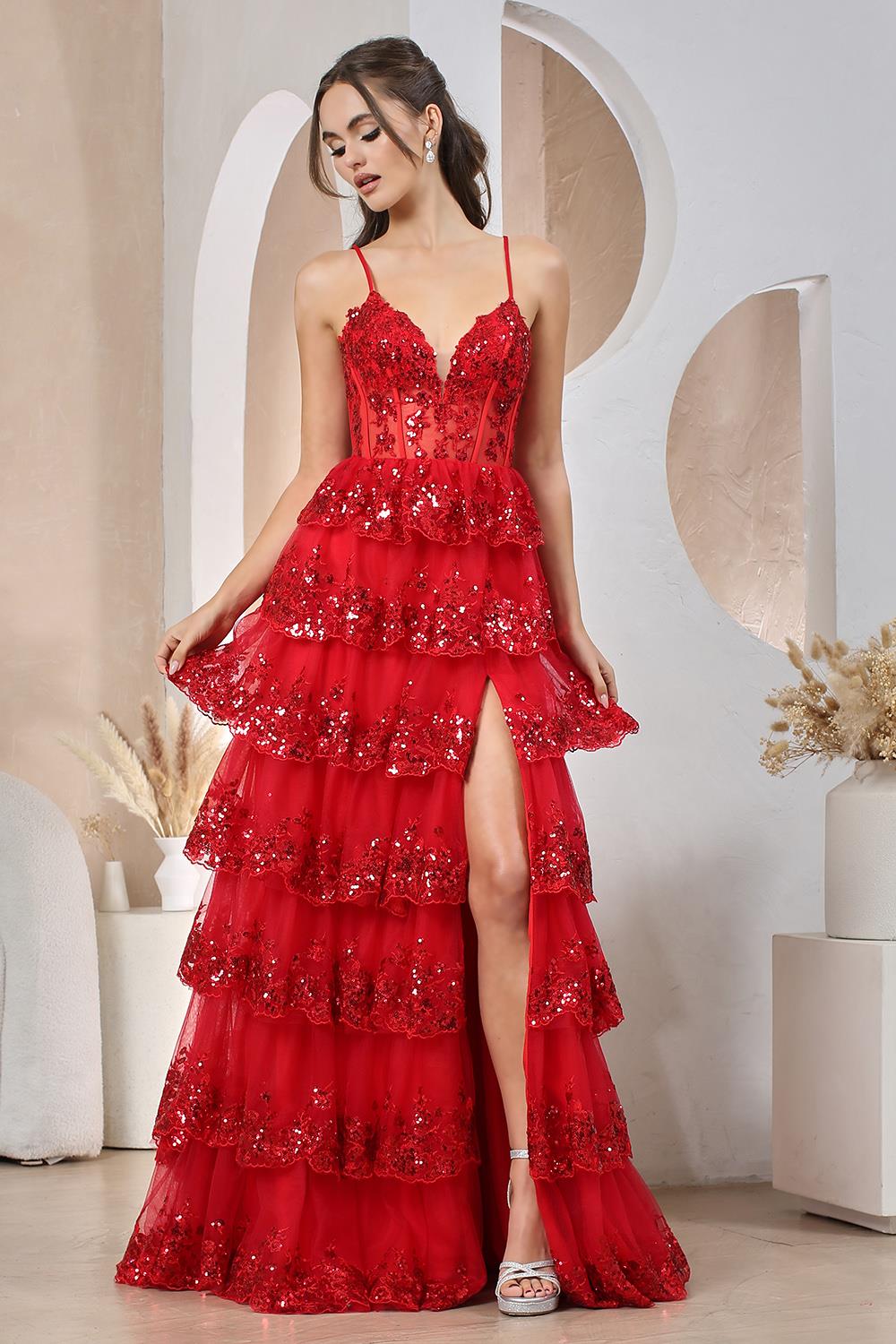 Ruffle Formal Dress