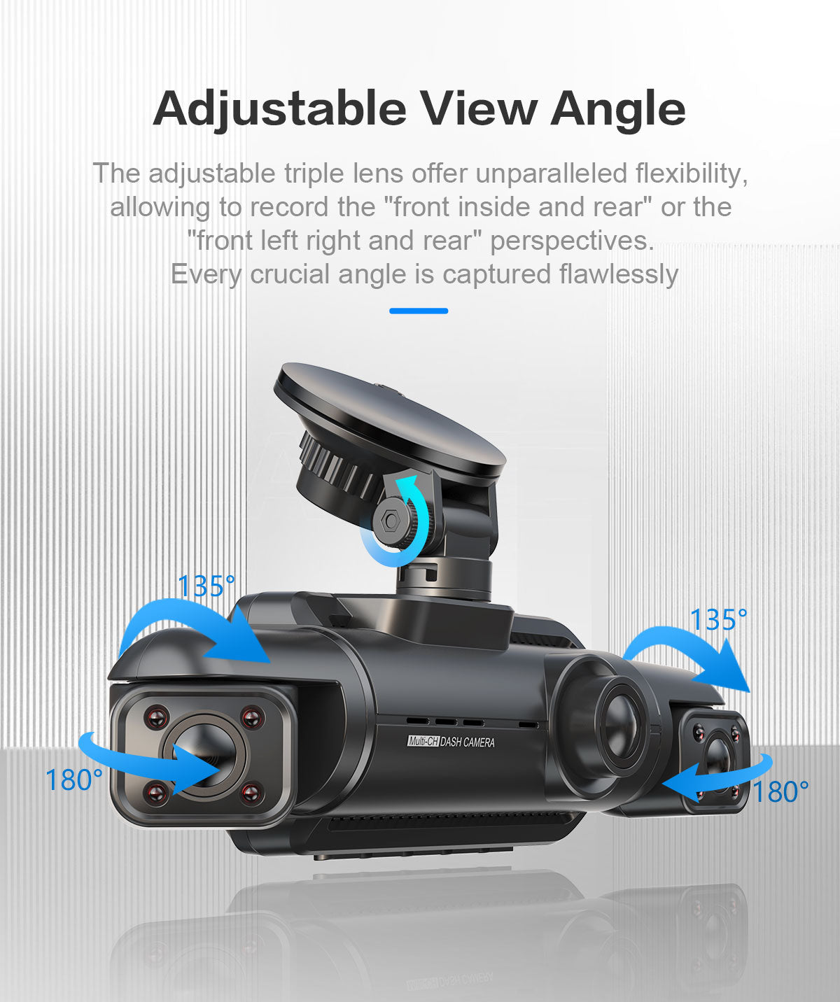 A365 4-Channel 360° Dash Cam | Front Left Right Rear GPS WiFi Free 64GB
