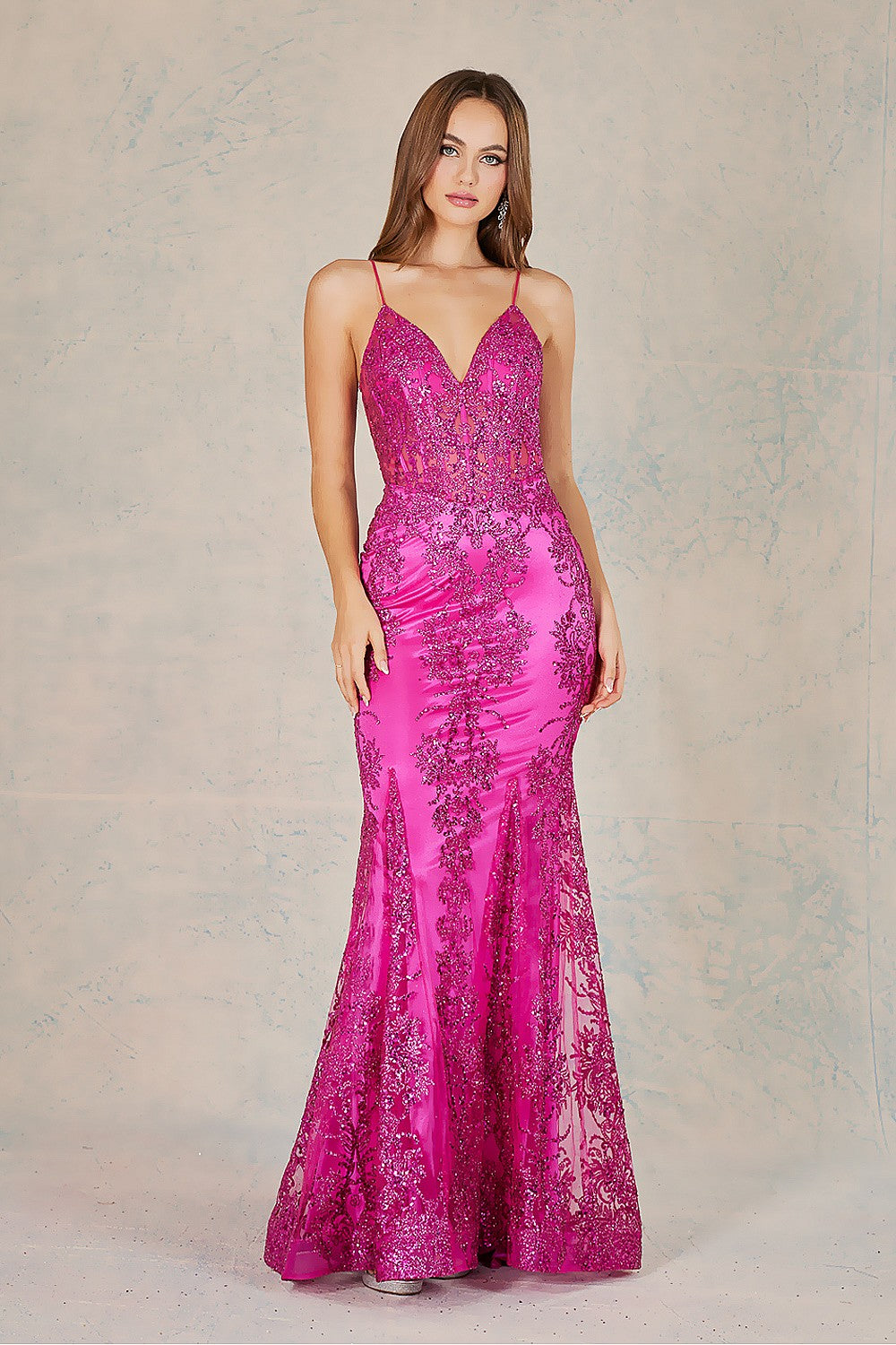 Fitted Corset Long Formal Dress - Style 2