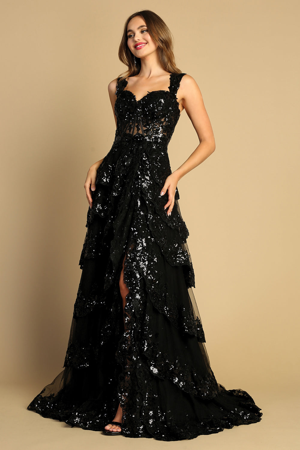 Tiered Ruffle A-Line Dress