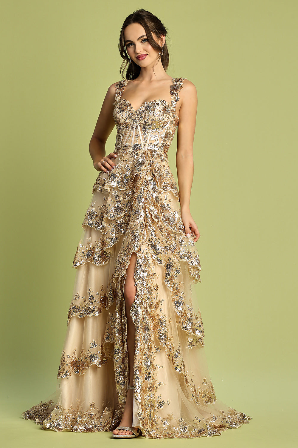 Tiered Ruffle A-Line Dress - Style 2