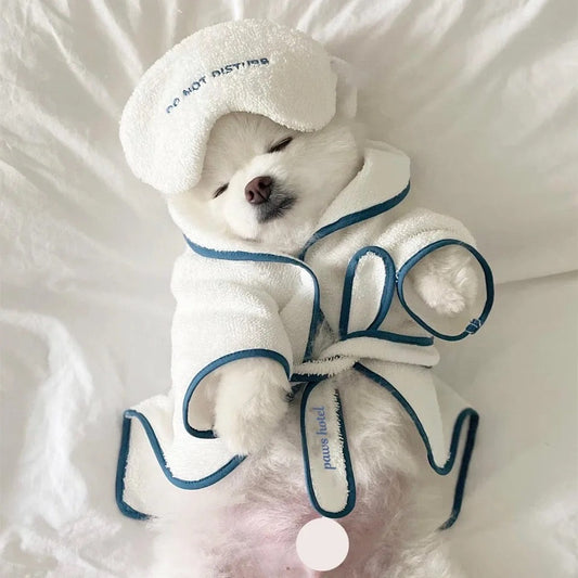 Dog Robe Set | Do Not Disturb Dog Robe with Toy