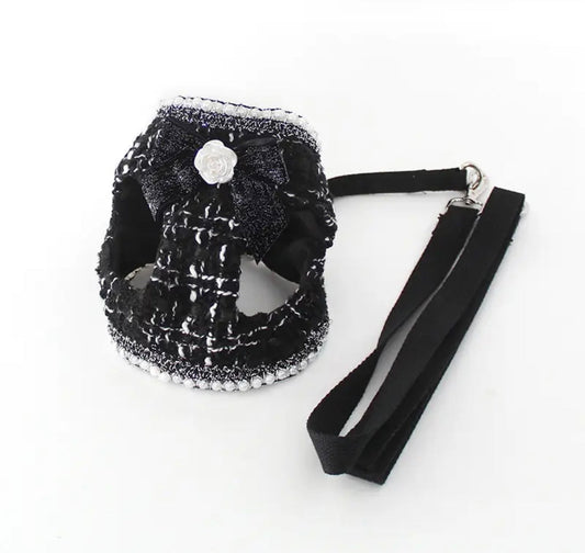 Aman Tweed Dog Harness and Leash Set | Dog Walking Outfit