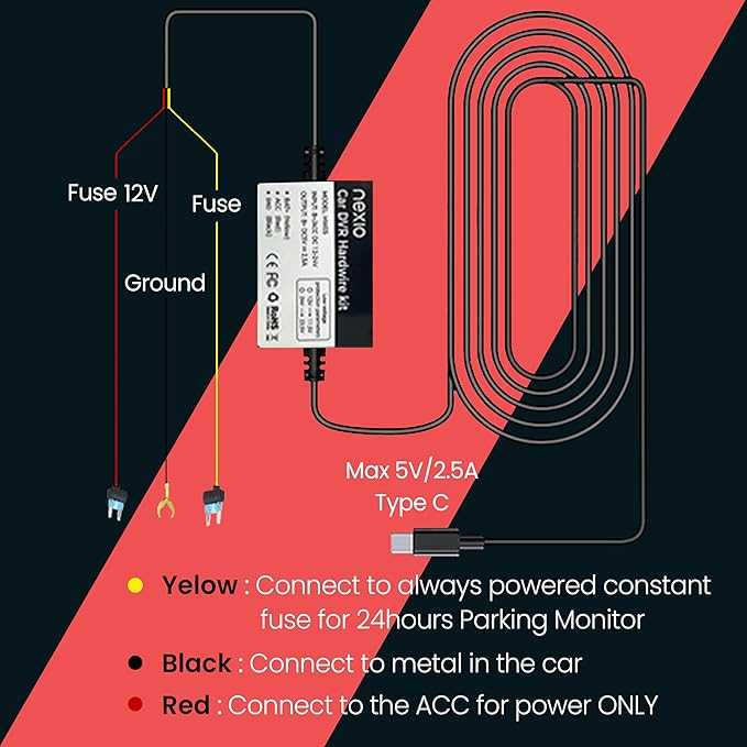 Nexio HW05 Type-C Hardwire Kit for Dash Cams