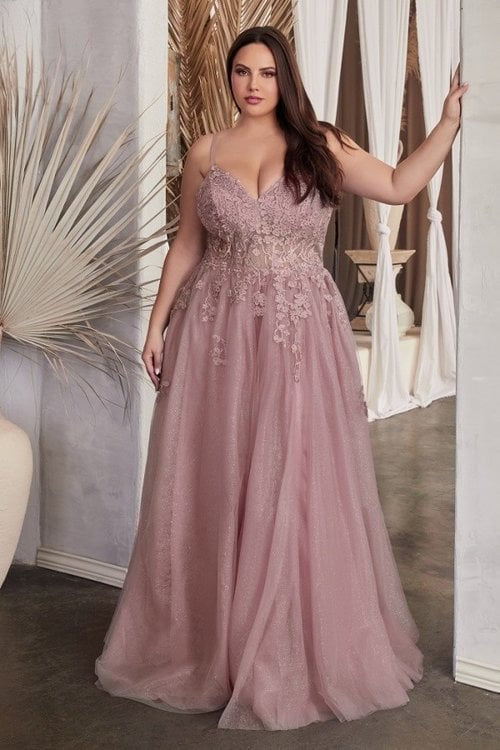 A-Line Lace & Tulle Gown - Style 2