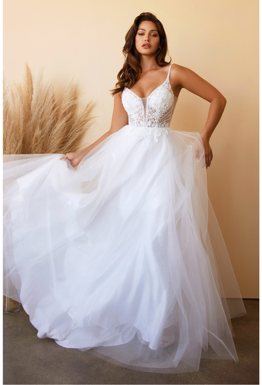 Layered Tulle A-Line Bridal Gown