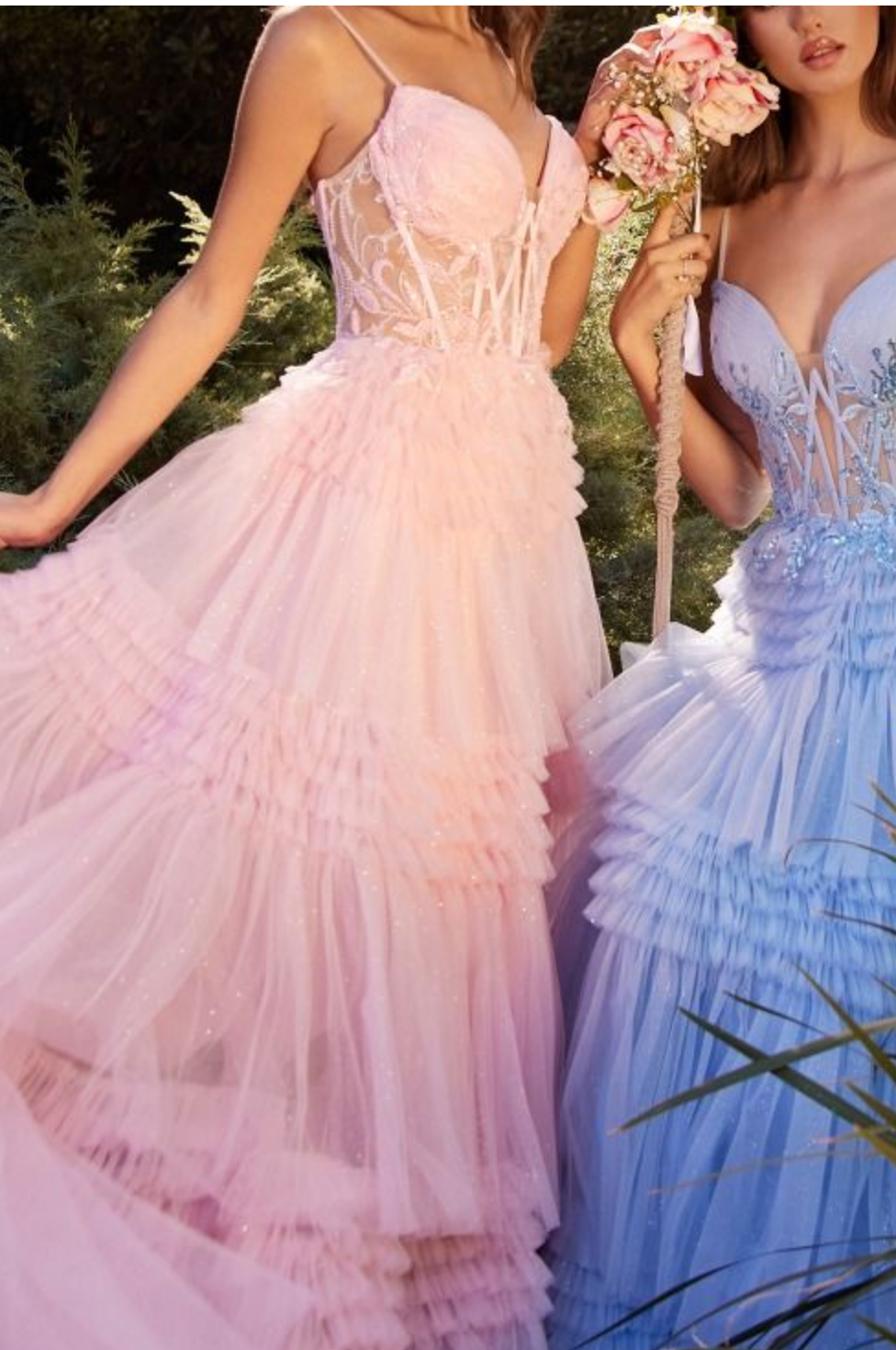 Layered Tulle Ball Gown - 3 Colors Available