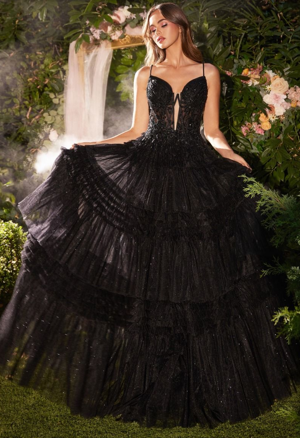 Layered Tulle Ball Gown - 3 Colors Available