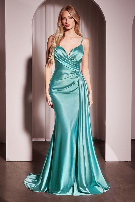 Soft Satin Fit & Flare Gown - Style 3