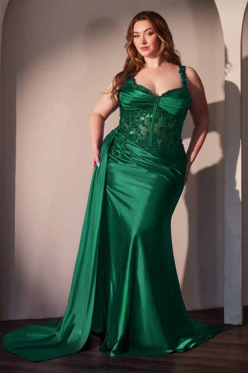 Satin Sash & Flattering Leg Slit Dress