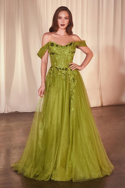 Off The Shoulder A-Line Ball Gown - Style 2