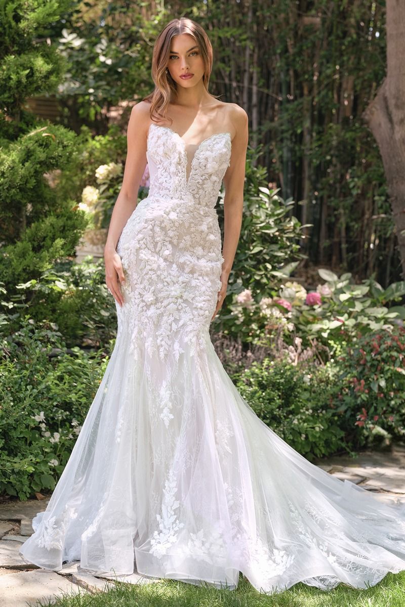 Mermaid Gown With Strapless Lace-Up Closure
