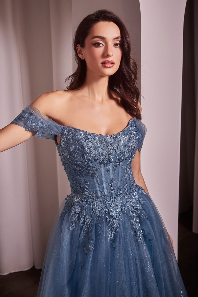 Off The Shoulder A-Line Ball Gown - Style 2